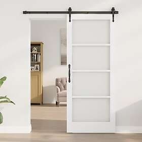 vidaXL Inre Dörr med Glas "ORKDAL" Vit 83x202x4 cm
