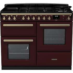 Rangemaster Estel Deluxe ESDLO110DFPBOR/AB1 110cm Bordeaux Antique Brass
