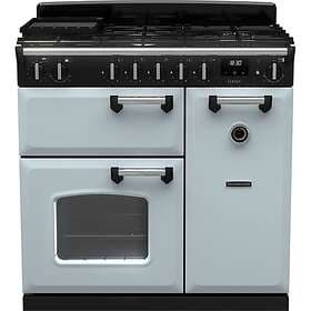 Rangemaster Classic CL90DFPMSB/CM1 90cm Misty Blue Chrome