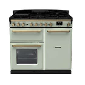Rangemaster Estel Deluxe ESDL100DFPMNT/AB1 100cm Mint Antique Brass