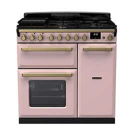Rangemaster Estel Deluxe ESDL90DFPPPK/AB1 90cm Pale Pink Antique Brass