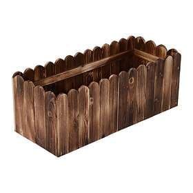 Outsunny Garden Raised Bed Wooden Pot Vegetable Planter Box 80x33x30cm, Brown
