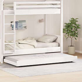 vidaXL Bed Frame White Pine wood 75 x 190 cm Foldable Bed Frame
