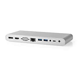Nedis CCTB64991AL02 docking station USB-C VGA HDMI DP 1GbE