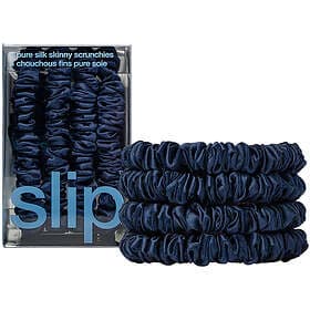 Slip Pure Silk Skinny Scrunchies Navy