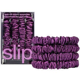 Slip Pure Silk Skinny Scrunchies Dark purple