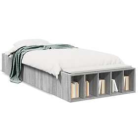 vidaXL Bed Frame without Mattress Grey Sonoma 90x200 cm