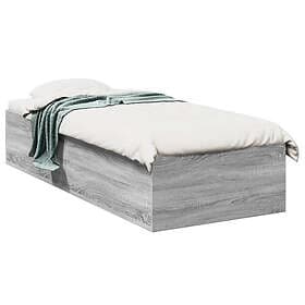 vidaXL Bed Frame without Mattress Grey Sonoma 100x200 cm