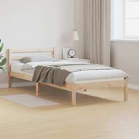 vidaXL Bed Frame with Headboard 90x210 cm Solid Wood Pine