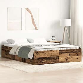 vidaXL Bed Frame without Mattress Old Wood 140x190cm Engineered Wood