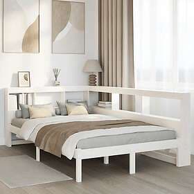 vidaXL Bookcase Bed without Mattress White 120x200 cm Solid Wood Pine