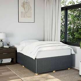 vidaXL Bed Frame without Mattress Dark Grey Double Fabric