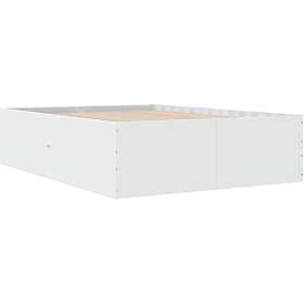 vidaXL Bed Frame without Mattress White 140x190 cm