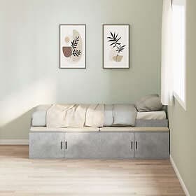 vidaXL Storage Bed Frame Concrete Grey 90x200 cm
