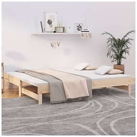 vidaXL Pull-out Day Bed without Mattress 2x(80x200) cm Solid Wood Pine