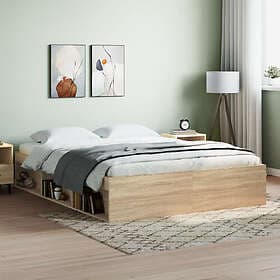 vidaXL Bed Frame without Mattress Sonoma Oak 150x200 cm King Size King Size