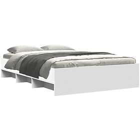 vidaXL Bed Frame without Mattress White 120x190 cm Small Double Engineered Wood