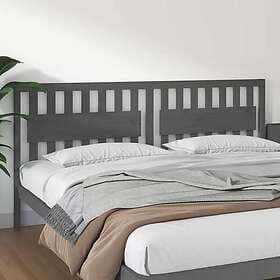 vidaXL Bed Headboard Grey 205,5x4x100 cm Solid Wood Pine