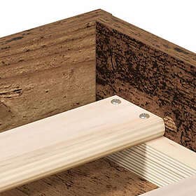 vidaXL Bed Frame without Mattress Old Wood 140x200cm Engineered Wood