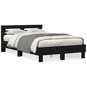 vidaXL Solid Bed Frame Black oak Solid wood 120 x 200 cm Durable
