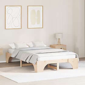 vidaXL Bed Frame Natural Solid Pine wood 120 x 200 cm Durable