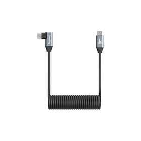 SmallRig 4792 USB-C Straight to USB-C Angled Coiled Data Cable