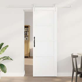 vidaXL Sliding Door with Hardware Set White 73,5x211 cm Solid Wood Pine