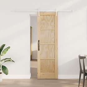vidaXL Sliding Door with Hardware Set 61x198.5 cm Solid Wood Pine