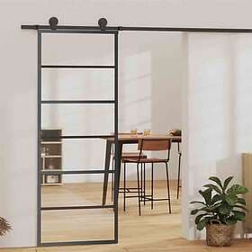 vidaXL Sliding Door with Hardware Set ESG Glass&Aluminium 76x205 cm
