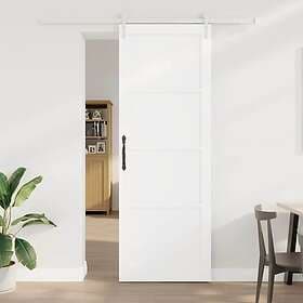 vidaXL Sliding Door with Hardware Set White 83x232 cm Solid Wood Pine