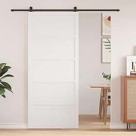vidaXL Barn Door White 100x208 cm Solid Wood Pine
