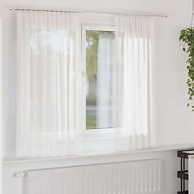 vidaXL Voile Curtains with Loops 2 pcs White 140x175 cm