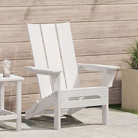 vidaXL Folding Adirondack Chair White 74,5x80.5x90 cm HDPE