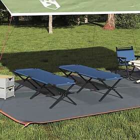 vidaXL Folding Sun Beds 2 pcs with Carry Bag Blue 600D Oxford Fabric