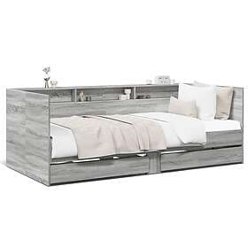 vidaXL Daybed with Drawers without Mattress gray sonoma 90x190 cm