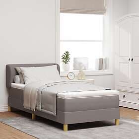 vidaXL Bed with Mattress 80x200 cm taupe fabric