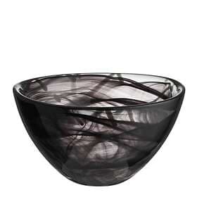 Kosta Boda Contrast Bowl 16cm Black/Black