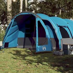 vidaXL Family Tent Tunnel 8-Person Blue Waterproof