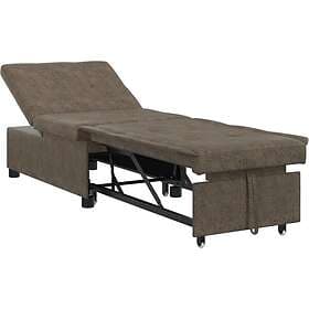 vidaXL Sofa Bed 3-in-1 Pull-Out Design Army Green Faux Suede Leather