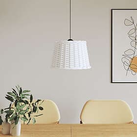 vidaXL Ceiling Lamp Shade White Ø40x26 cm Wicker