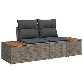 vidaXL Lounge Set with Cushion 8 pcs Grey, Brown