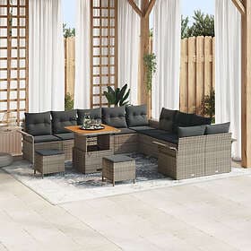 vidaXL Garden sofa set with cushion 13 pcs Grey 80 x 80 x 71 cm