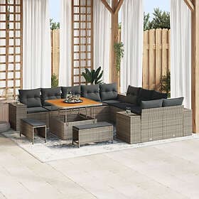 vidaXL Garden sofa set with cushion 13 pcs Grey 100 x 100 x 71 cm