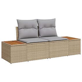 vidaXL Garden furniture set with cushion 8 pcs Beige, grey