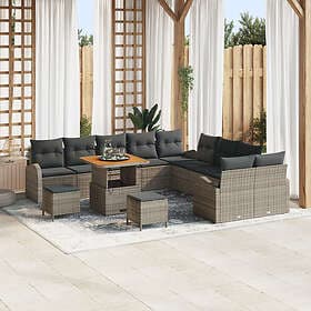 vidaXL Garden sofa with cushion 13 pcs Grey 80 x 80 x 71 cm