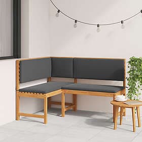 vidaXL Garden Corner Bench Brown 140 x 100 x 91cm Solid Acacia Wood