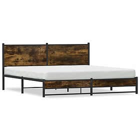 vidaXL Bed Frame 180x200 cm metal smoked oak