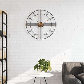 vidaXL Väggklocka svart 60cm