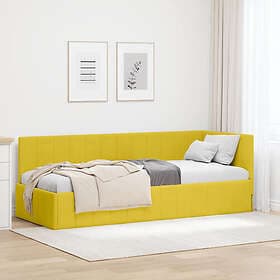 vidaXL Bed Frame with headboard Yellow 80x200 cm Velvet