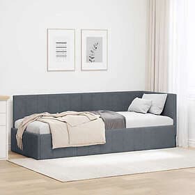vidaXL Bed Frame with headboard Dark Grey 80x200 cm Velvet